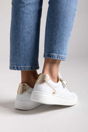 Sneakers με φερμουάρ Xti 143629 - Λευκό/Χρυσό - thefashionproject.gr - Xti Footwear