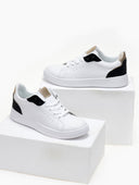 Sneakers με glitter λεπτομέρεια ERYNN - Λευκό/Μαύρο - thefashionproject.gr - ERYNN
