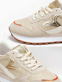 Sneakers με glitter σε συνδυασμούς χρωμάτων - Μπεζ - thefashionproject.gr - ERYNN