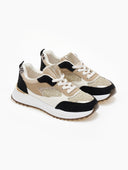 Sneakers με λεπτομέρεια ψάθα ERYNN