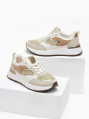 Sneakers με λεπτομέρεια ψάθα ERYNN