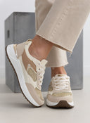 Sneakers με λεπτομέρεια ψάθα ERYNN