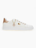 Sneakers με pattern και charm - Λευκό/Χαλκό - thefashionproject.gr - PLATO