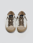 Sneakers με print στα κορδόνια - Μπεζ/Μαύρο - thefashionproject.gr - CORINA - 23571116002