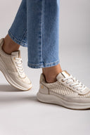 Sneakers με ψάθα Xti 143781 - Μπεζ - thefashionproject.gr - Xti Footwear