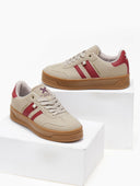 Sneakers με ρίγες Xti 143483 - Μπεζ - thefashionproject.gr - Xti Footwear