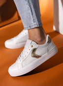 Sneakers με ύφασμα και glitter