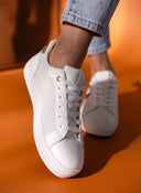Sneakers με ύφασμα και glitter