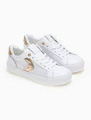 Sneakers με ύφασμα και glitter