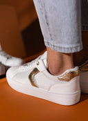 Sneakers με ύφασμα και glitter - Λευκό - thefashionproject.gr - ERYNN