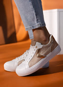 Sneakers με ύφασμα και glitter - Χαλκός - thefashionproject.gr - ERYNN