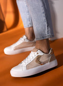 Sneakers με ύφασμα και glitter - Χαλκός - thefashionproject.gr - ERYNN