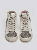 Sneakers μποτάκια με glitter και print ERYNN