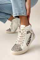 Sneakers μποτάκια με glitter και print ERYNN
