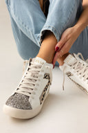 Sneakers μποτάκια με glitter και print ERYNN