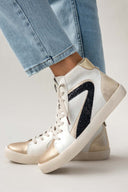 Sneakers μποτάκια με μεταλλικό χρώμα ERYNN