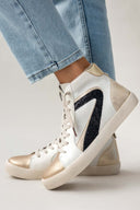 Sneakers μποτάκια με μεταλλικό χρώμα ERYNN - Χρυσό - thefashionproject.gr - ERYNN - 23137009002