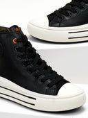 Sneakers μποτάκια με ρίγες στη σόλα Refresh 170934 - Μαύρο - thefashionproject.gr - Refresh