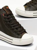 Sneakers μποτάκια με ρίγες στη σόλα Refresh 170934 - Χακί - thefashionproject.gr - Refresh