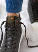 Sneakers μποτάκια με ρίγες στη σόλα Refresh 170934 - Χακί - thefashionproject.gr - Refresh