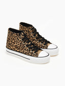 Sneakers μποτάκια πάνινα - Leopard - thefashionproject.gr - ERYNN