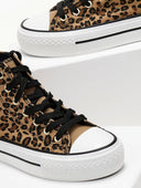 Sneakers μποτάκια πάνινα - Leopard - thefashionproject.gr - ERYNN