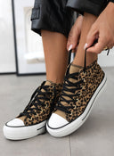Sneakers μποτάκια πάνινα - Leopard - thefashionproject.gr - ERYNN