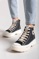 Sneakers μποτάκια πάνινα Refresh 172563 - Μαύρο - thefashionproject.gr - Refresh