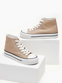 Sneakers μποτάκια πάνινα - Τάουπε - thefashionproject.gr - ERYNN