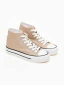 Sneakers μποτάκια πάνινα - Τάουπε - thefashionproject.gr - ERYNN