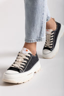 Sneakers πάνινα με chunky σόλα Refresh 172564 - Μαύρο - thefashionproject.gr - Refresh