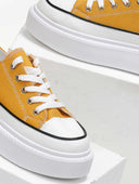 Sneakers πάνινα με ψηλή σόλα