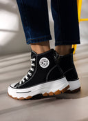 Sneakers πάνινα μποτάκια Refresh 171919 - Μαύρο - thefashionproject.gr - Refresh