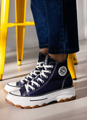 Sneakers πάνινα μποτάκια Refresh 171919 - Μπλε σκούρο - thefashionproject.gr - Refresh