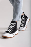 Sneakers πάνινα μποτάκια Refresh 172476 - Μαύρο - thefashionproject.gr - Refresh