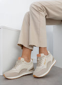 Sneakers σε συνδυασμό υλικών MARIAMARE 68421 - Μπεζ - thefashionproject.gr - MARIAMARE