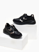 Sneakers σε συνδυασμό υλικών Xti 143363 - Μαύρο - thefashionproject.gr - Xti Footwear