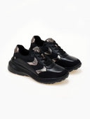 Sneakers σε συνδυασμό υλικών Xti 143363 - Μαύρο - thefashionproject.gr - Xti Footwear