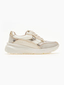 Sneakers σε συνδυασμό υλικών Xti 143363 - Μπεζ - thefashionproject.gr - Xti Footwear