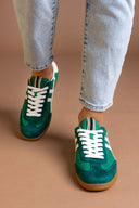 Sneakers suede με ρίγες CORINA