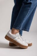 Sneakers suede με ρίγες Xti 143644 - Πάγου - thefashionproject.gr - Xti Footwear