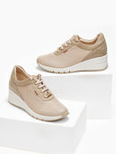 Sneakers wedges με ανάγλυφο σχέδιο Ragazza 0329 - Άμμου - thefashionproject.gr - RAGAZZA