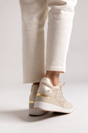 Sneakers wedges με διάτρητο σχέδιο Xti 143776 - Χρυσό - thefashionproject.gr - Xti Footwear - 23448009003