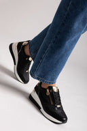 Sneakers wedges με φερμουάρ Xti 143717 - Μαύρο - thefashionproject.gr - Xti Footwear
