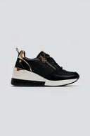 Sneakers wedges με φερμουάρ Xti 143717 - Μαύρο - thefashionproject.gr - Xti Footwear