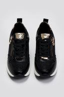 Sneakers wedges με φερμουάρ Xti 143717 - Μαύρο - thefashionproject.gr - Xti Footwear
