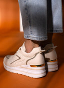 Sneakers wedges με glitter