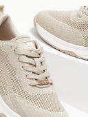 Sneakers wedges με glitter ύφασμα Xti 143064