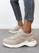 Sneakers wedges με glitter ύφασμα Xti 143064