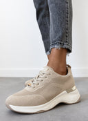 Sneakers wedges με glitter ύφασμα Xti 143064